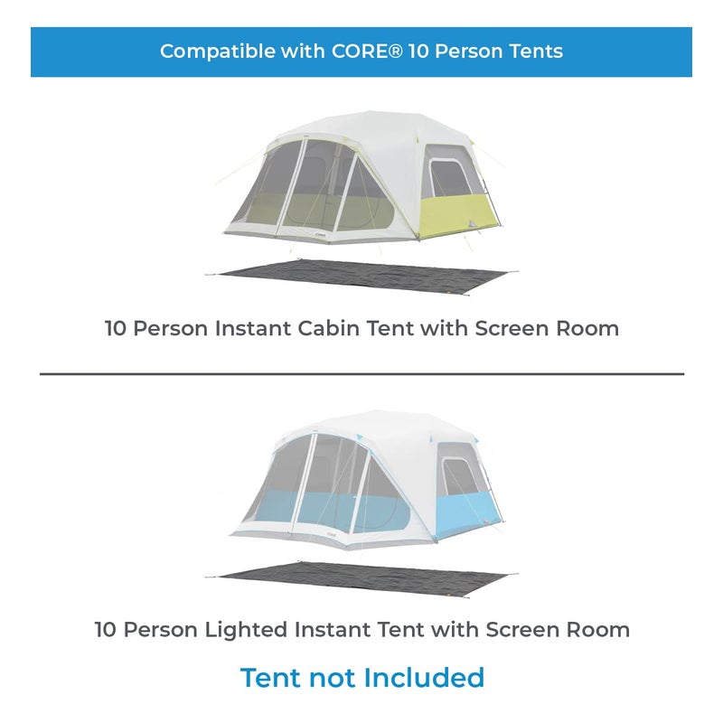 CORE Outdoor Tent Footprints | Perfect Tarp Camping Accessories for Easy Camp Setup (10 Person Tents) - Image 3